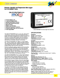 Thumbnail of document Data Sheet - OM-CP Pressure, Humidity & Temperature Data Logger